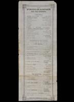 Broadside Programme from Healdsburg, California, circa 1858-59.