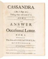 Cassandra. (But I Hope not) Telling what will come of it...In Answer to the Occasional Letter...Wherein the New Associations, &c. are Considered. [Numbers 1 & 2]