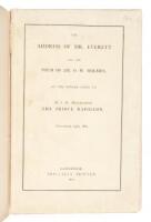 The address of Mr. Everett and the poem of Dr. O. W. Holmes, at the dinner given to H. I. H. Monseigneur the Prince Napoleon, September 25th, 1861
