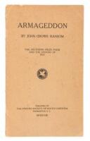 Armageddon...The Southern Prize Poem and the Honors of 1923