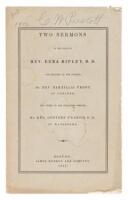 Obituary of Ezra Ripley [in] Two Sermons on the Death of Rev. Ezra Ripley, D. D.: One Preached at the Funeral, the Other on the Following Sabbath [cover title].