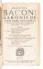 Francisci Baconi, Baronis de Verulamio, Vice-Comitis Sancti Albani, Operum Moralium et Civilium Tomus... ab ipso honoratissimo auctore, praeterquam in paucis, Latinitate donatus - 2