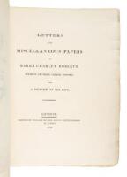 Letters and Miscellaneous Papers