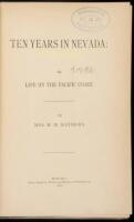 Ten Years in Nevada; Or, Life on the Pacific Coast