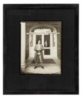 Photograph of Bobby Jones with the original U.S. Amateur trophy