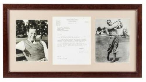 Letter and two photographs signed by Bobby Jones to David Christensen