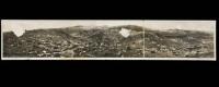 Panorama postcard of Rawhide, Nevada in three attached panels