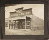 Gelatin silver print of Max Meyer & Co. dry goods store in Goldfield, Nevada