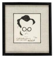 Original pen-&-ink caricature sketch of Merle Armitage, inscribed by the subject and signed by the artist