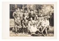 Original photograph of Jack London, Edwin Markham, George Sterling, and others at the Bohemian Grove