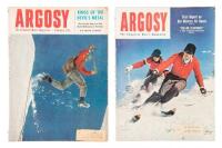 Two first appearances of stories by Elmore Leonard, in Argosy magazine, each signed