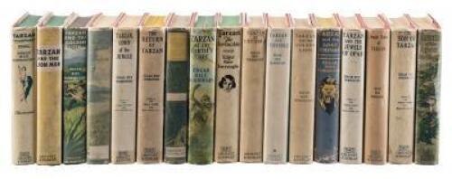 Lot of 17 Grosset & Dunlap Tarzan books in dust jackets