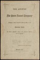 The Answer of the Sutro Tunnel Company to the Complaint of Divers Companies Working Mines on the Comstock Lode