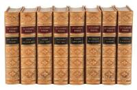 Eight volumes of the work of Charles Dickens
