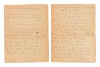 Forty-one pencil autograph draft manuscripts of poems and verse by George Sterling, most of them signed