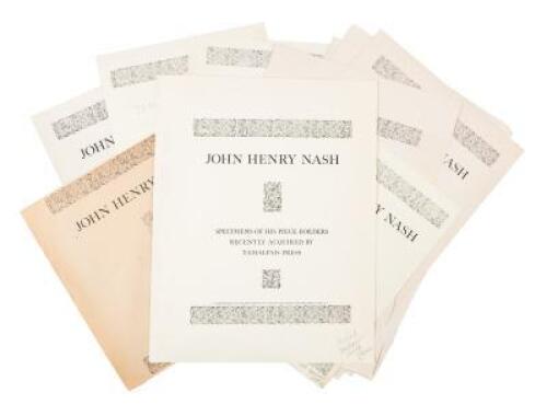 John Henry Nash Specimens of his Piece Borders Recently Acquired by Tamalpais Press - proof copies