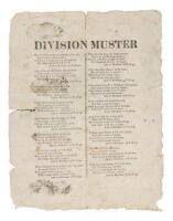 "Division Muster" - printed broadside of a marching song