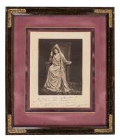 Framed photograph of Sarah Bernhardt - inscribed