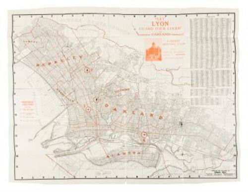 Map of Oakland, Alameda & Berkeley, California