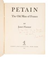 Petain: The Old Man of France - inscribed
