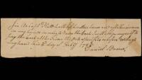 Manuscript note signed by Daniel Boone 1786