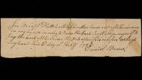 Manuscript note signed by Daniel Boone 1786