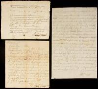 Three documents signed by Christopher Greenup, later third Governor of Kentucky