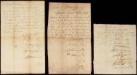 Three manuscript allotments of judges to various districts of Kentucky, each signed by the judges appointed