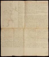 Manuscript survey of Kentucky land signed by James Thompson, with sketch map