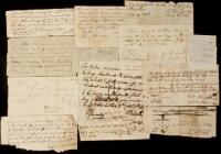 Approx. 25 manuscript promissory notes and iou's from Kentuckians