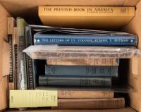 Shelf of books by or designed by Merle Armitage, plus a few other items