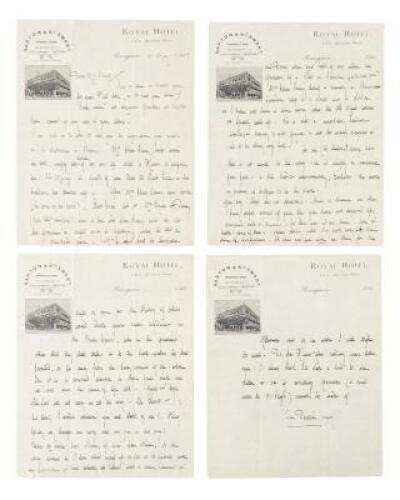 Letter about a scandalous inter-racial marriage between the nephew of the King of Burma and a young Irish novelist