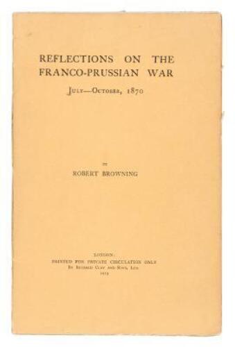 Reflections on the Franco-Prussian War July-October 1870