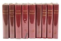 Nine volumes of Baedeker's travel guides