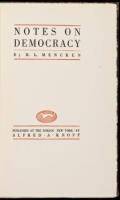 Notes on Democracy