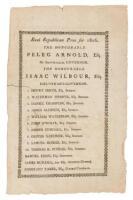 Real Republican Prox for 1806. The Honourable Peleg Arnold, Esq. of Smithfield, Governor...