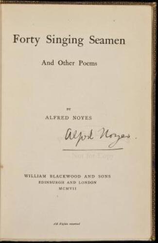 Forty Singing Seamen and Other Poems