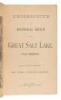 Descriptive and historical sketch of the Great Salt Lake, Utah Territory. Issued by Passenger Department, The Utah & Nevada Railway - 2