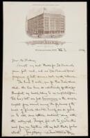 Autograph letter signed from James Whitcomb Riley