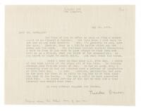 Typed signed letter from Theodore Dreiser to San Francisco bookseller John Newbegin