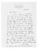 Manuscript letter from Eric Ambler to Julian Symons
