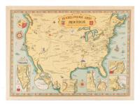 Booklovers Map of America: A Chart of Certain Landmarks of Literary Geography