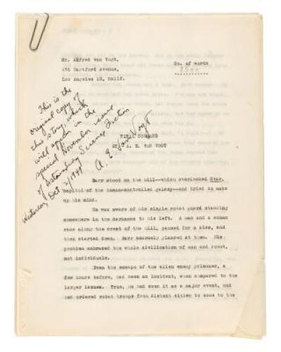 Final Command - original typescript, inscribed