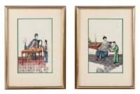 Two original Chinese watercolors