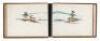 Lacquer photo album with gilt painted scene on front - 2