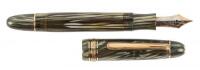 No. 146 G Masterpiece Green Striated Celluloid Fountain Pen