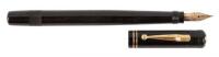 No. 30? Black Hard Rubber Calligraphy Safety Fountain Pen, Marked "J", Inserted "Ball" Clip