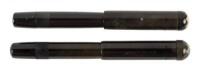 No. 4 Black Hard Rubber Safety Fountain Pens: Lot of Two