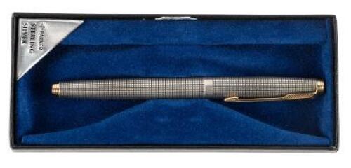 Parker 75 Cisele Sterling Silver Fountain Pen in Original Box