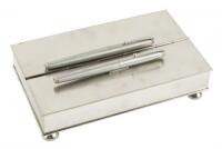 Parker 75 Americana Limited Edition Bicentennial Commemorative Ballpoint Pen and Soft-Tip (Rollerball) Pair with Rare Pewter Replica Writing Stand